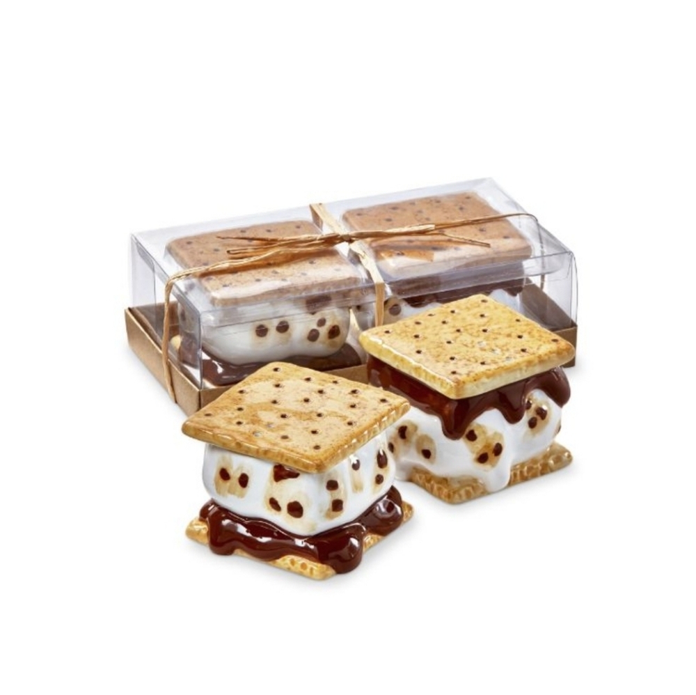 Tag S'mores Salt and Pepper Shaker NIB